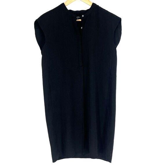 Babaton Aritzia Dress Size Small Womens Black Sleeveless Shift Crew Neck Button - Picture 1 of 7
